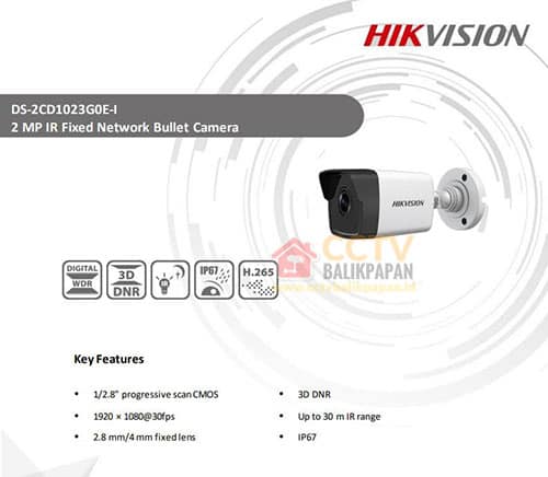 2MP Hikvision Bullet Camera for CCTV Security.