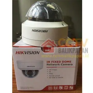 Hikvision 2MP IP Camera with IR, IP66, vandal-proof, and dome design.