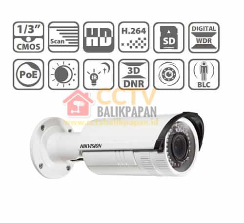 Hikvision 1.3MP IP Camera for surveillance in Balikpapan. High-definition security camera with night.