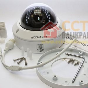 High-resolution Hikvision IP camera for security surveillance.