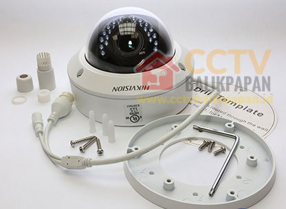 High-resolution Hikvision IP camera for security surveillance.