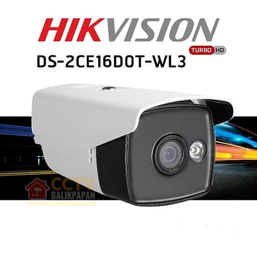 Outdoor 2MP Hikvision DS-2CE16D0T-WL3 security camera.