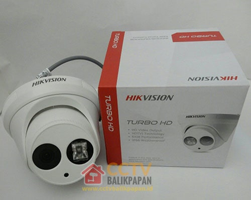 Outdoor Hikvision DS-2CE56C2T-IT1 security camera for surveillance.