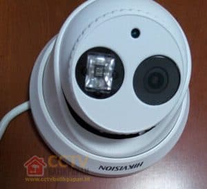 Outdoor Hikvision CCTV camera for security monitoring.