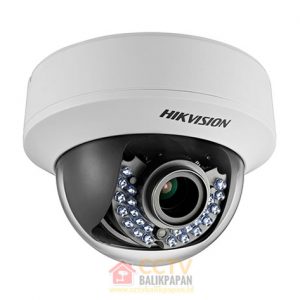Hikvision outdoor 2MP security camera with infrared night vision.