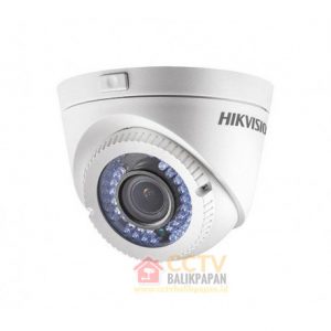 Outdoor 2MP Hikvision CCTV camera with infrared night vision.