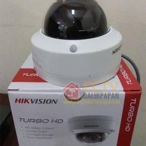 Hikvision outdoor 2MP dome camera for surveillance.
