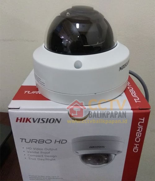 Hikvision outdoor 2MP dome camera for surveillance.