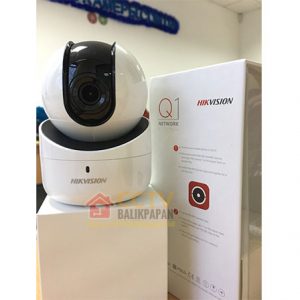 Hikvision IP Camera 1MP DS-2CV2Q01FD-IW for security monitoring in Balikpapan.