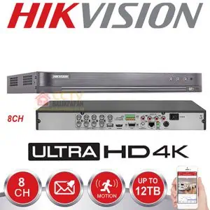 HIKVISION DVR 7208HTHI-K2 8 Channel for CCTV recording and surveillance.