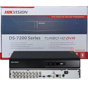 Hikvision DVR 7216HQHI-F2/N 16-channel security recorder for surveillance systems.