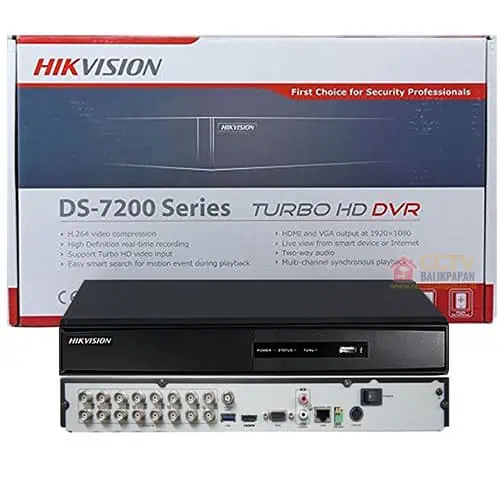 Hikvision DVR 7216HQHI-F2/N 16-channel security recorder for surveillance systems.