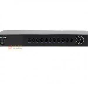 Hikvision DVR 7216HUHI-F2S for 16-channel CCTV recording.