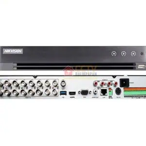 Hikvision DVR 7216HUHI-K2 for 16-channel CCTV recording.