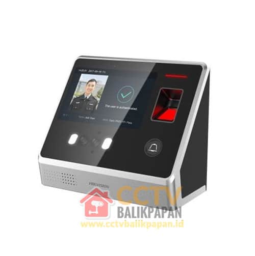 Hikvision DS-K1T605EF access control device with fingerprint scanner and face recognition.