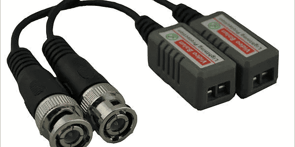 Video balun for CCTV camera signal transmission and conversion.