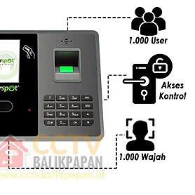 Secure access control system with fingerprint and card options for CCTV security.