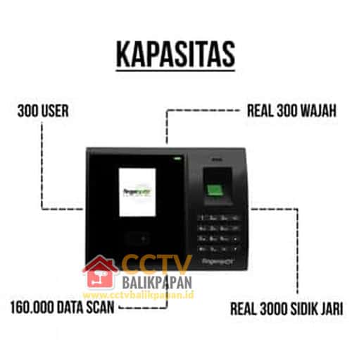 CCTV access control device with fingerprint and face recognition features.