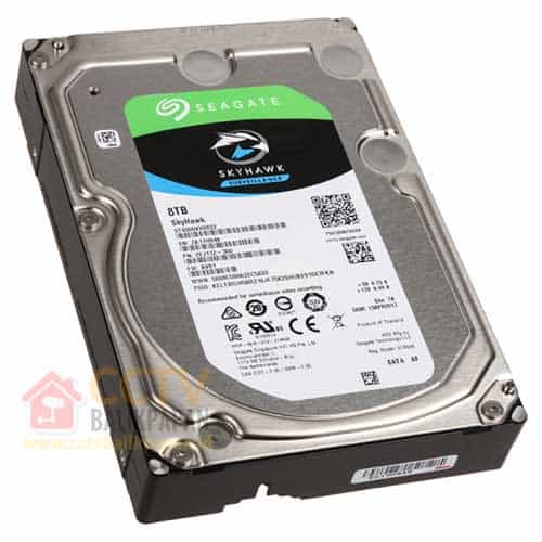 Seagate Skyhawk 8TB CCTV hard drive for reliable surveillance storage.