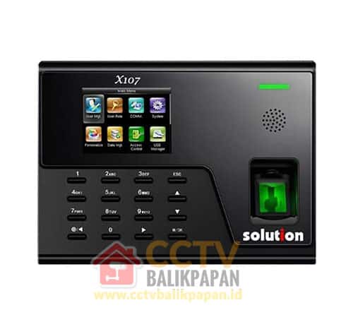 CCTV access control device with fingerprint scanner and keypad for security in Balikpapan.