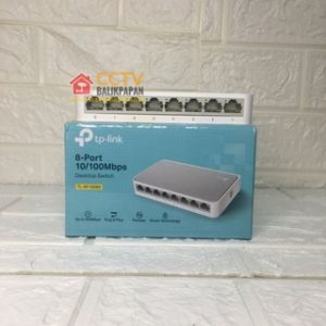 TP-Link 8 port 10/100Mbps Ethernet switch for network expansion.