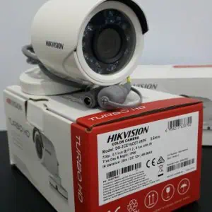 Outdoor CCTV Hikvision 1MP security camera for surveillance.