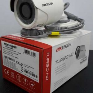 Hikvision outdoor security camera 1MP model DS-2CE16C0T-IRPF for surveillance.