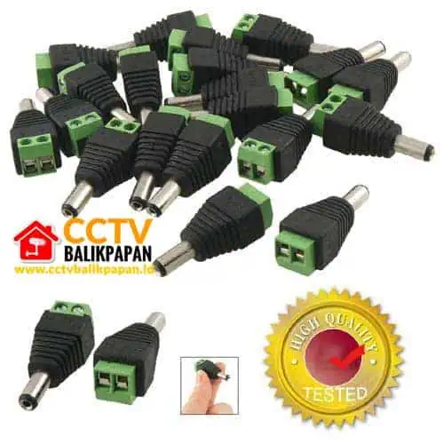 High-quality DC power supply jack for CCTV cameras.