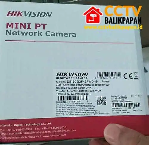 Hikvision 4MP network CCTV camera for security monitoring.