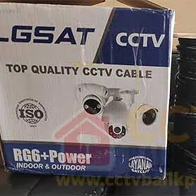 CCTV cable RG6 with power, 300 meters, ideal for security camera installations.