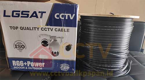 CCTV cable RG6 with power, 300 meters, ideal for security camera installations.