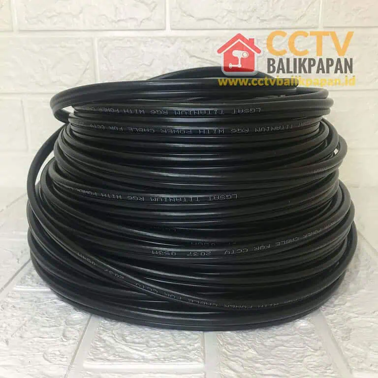 High-quality analog CCTV cable for reliable security camera connections in Balikpapan.