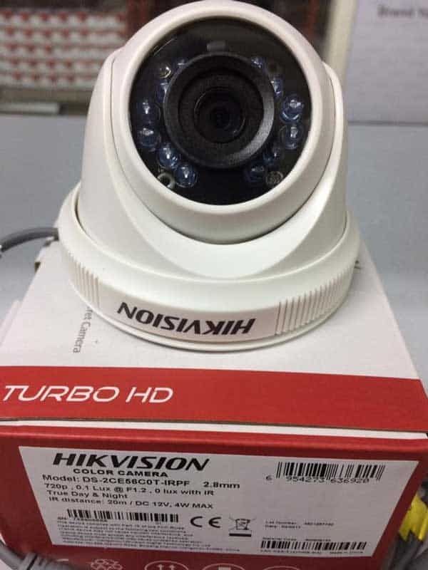 Indoor Hikvision 1 MP CCTV Camera for security monitoring.