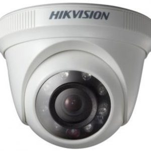 Hikvision 1 MP indoor dome CCTV camera with IR night vision for security.
