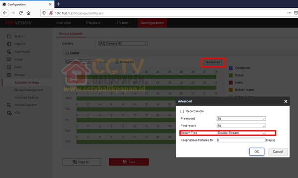 Panduan backup rekaman Hikvision menggunakan Cloud DropBox secara lengkap.