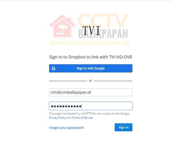Panduan backup rekaman Hikvision menggunakan Dropbox cloud storage.