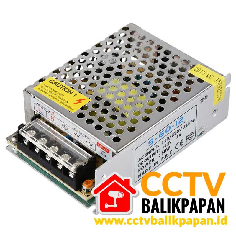CCTV power supply 12V 5A for security camera systems. Reliable and efficient power source for CCTV i.