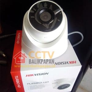 Hikvision Turbo HD CCTV camera for security monitoring in Balikpapan.