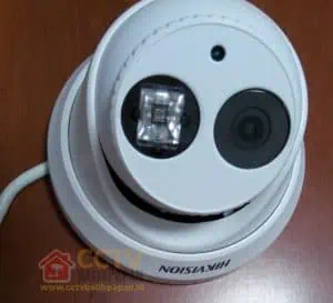 Outdoor Hikvision CCTV camera for security monitoring.