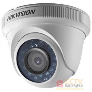 Hikvision outdoor 2MP CCTV camera with infrared night vision for security.