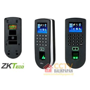 Fingerprint ZKTeco F19 biometric access control device with keypad and fingerprint scanner.