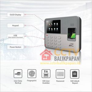 Fingerprint ZKTeco LX50 biometric device for access control.