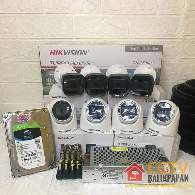 Hikvision Turbo HD CCTV cameras for reliable security monitoring in Balikpapan. Perfect for home and.