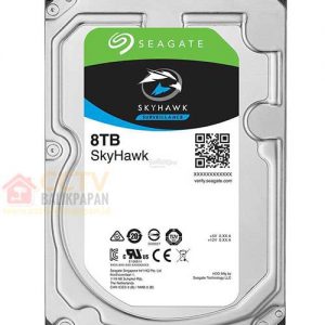 Seagate SkyHawk 8TB hard drive designed for CCTV and security camera storage.