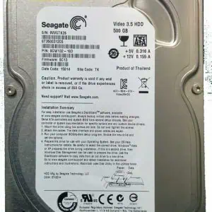 Seagate 3.5 HDD 500GB for CCTV surveillance systems.