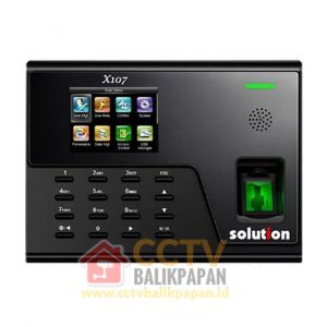 CCTV access control device with fingerprint scanner and keypad for security in Balikpapan.