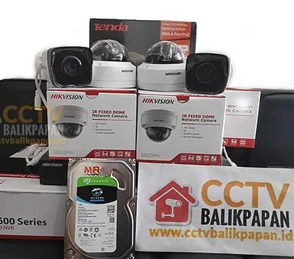 High-quality CCTV camera setup for security in Balikpapan area. Reliable surveillance solutions for.