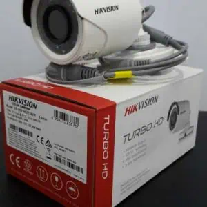 Hikvision outdoor security camera 1MP model DS-2CE16C0T-IRPF for surveillance.