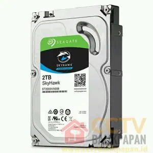 Hard drive for CCTV surveillance with 2TB capacity, ideal for security systems.