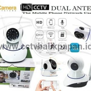 Wireless IP Kamera 720P untuk pengawasan jernih tanpa kabel.